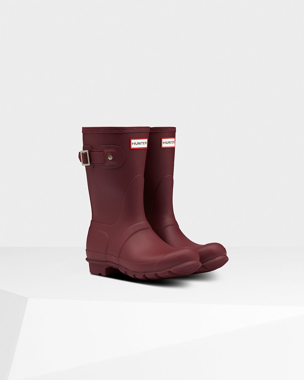 Women Hunter Original | Short Rain Boots Grey Red | NZ-76045-APBQ